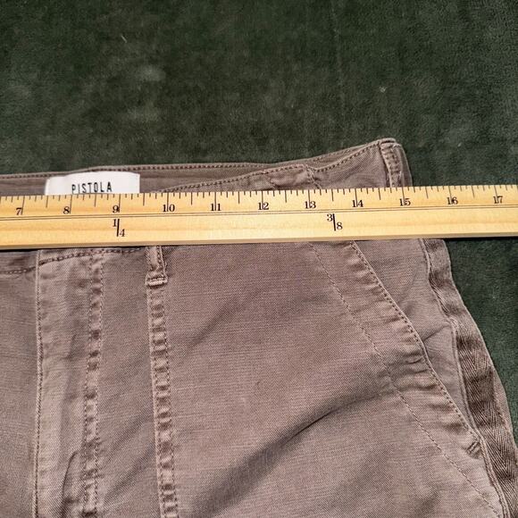 Pistola Cropped Jeans Womens 31 Brown Casual Straight Leg Boho Minimalist - Picture 10 of 10
